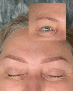 Makijaż permanentny brwi – przed i po efekt w Beauty Kreatornia Katowice